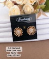 AD Diamond Silver And Rose Gold Tops Earrings Catalog
